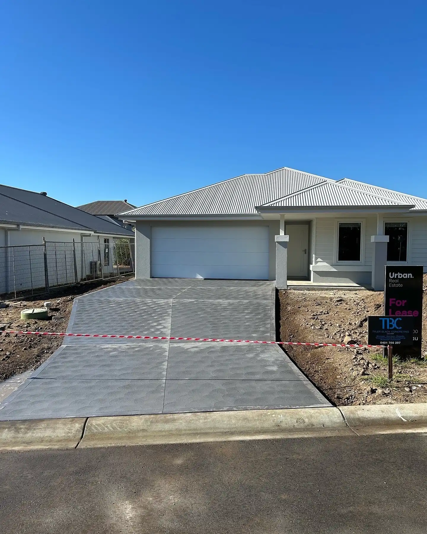Completed concrete project