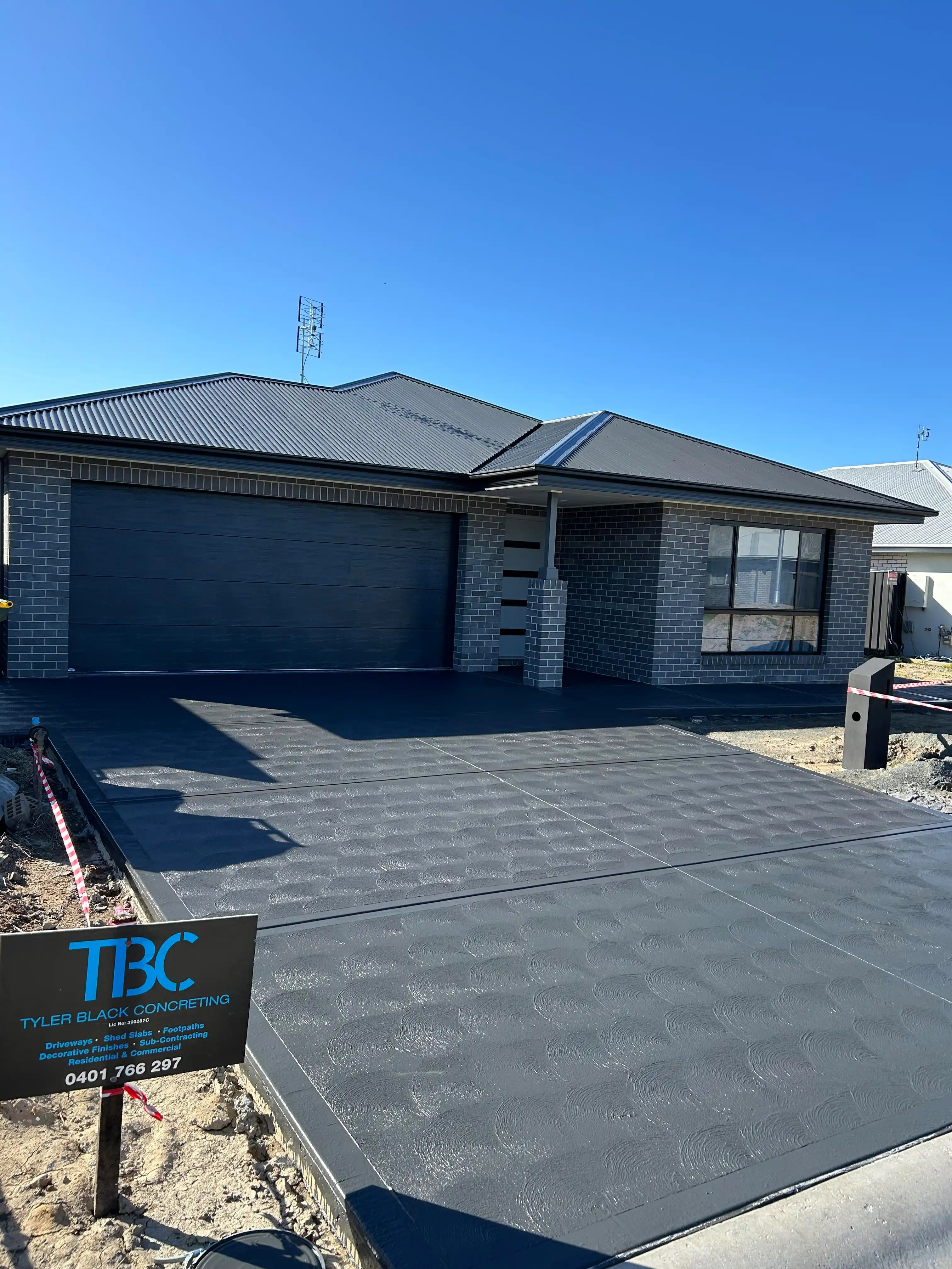 Completed concrete project