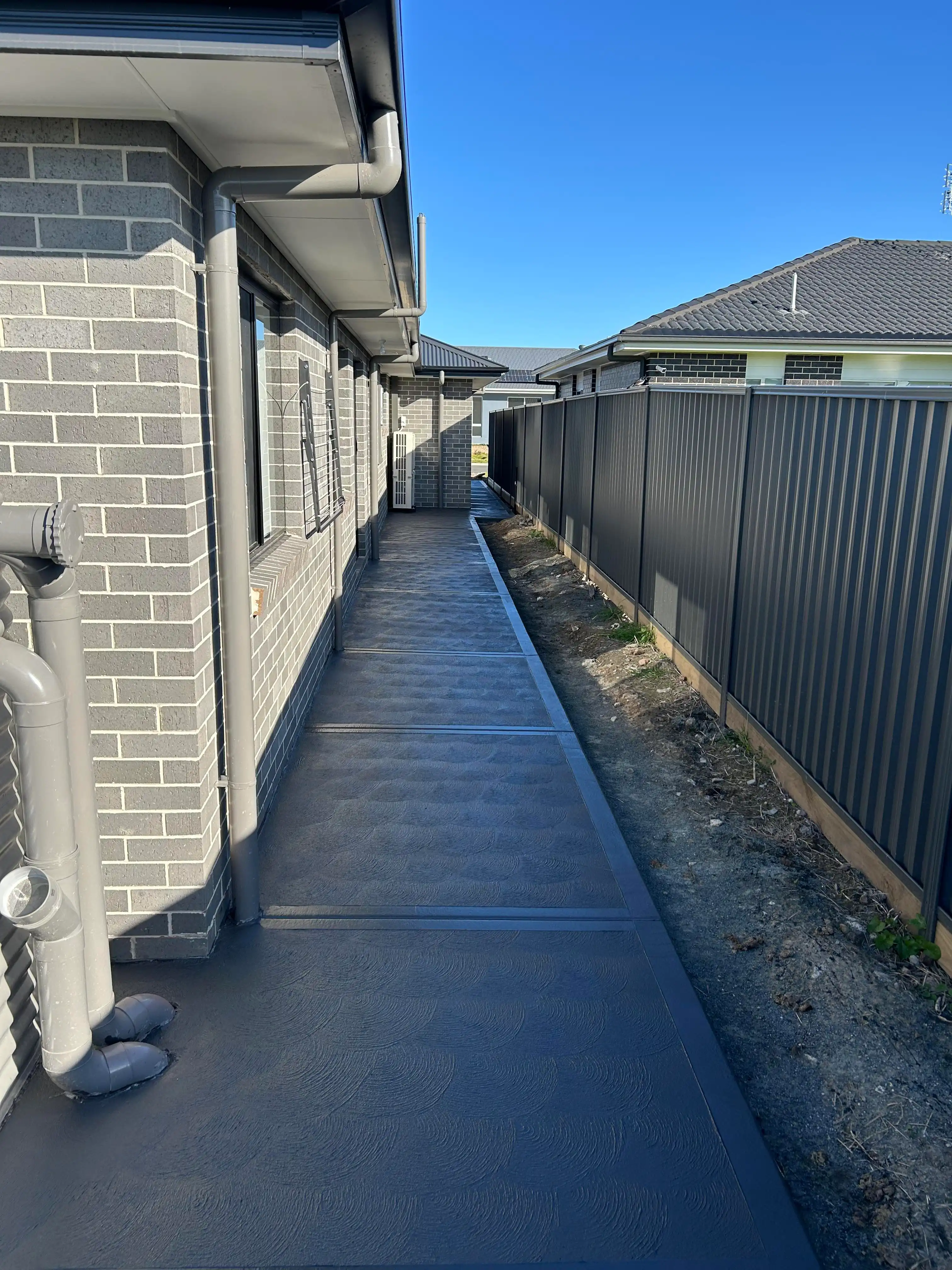 Well-designed concrete footpath