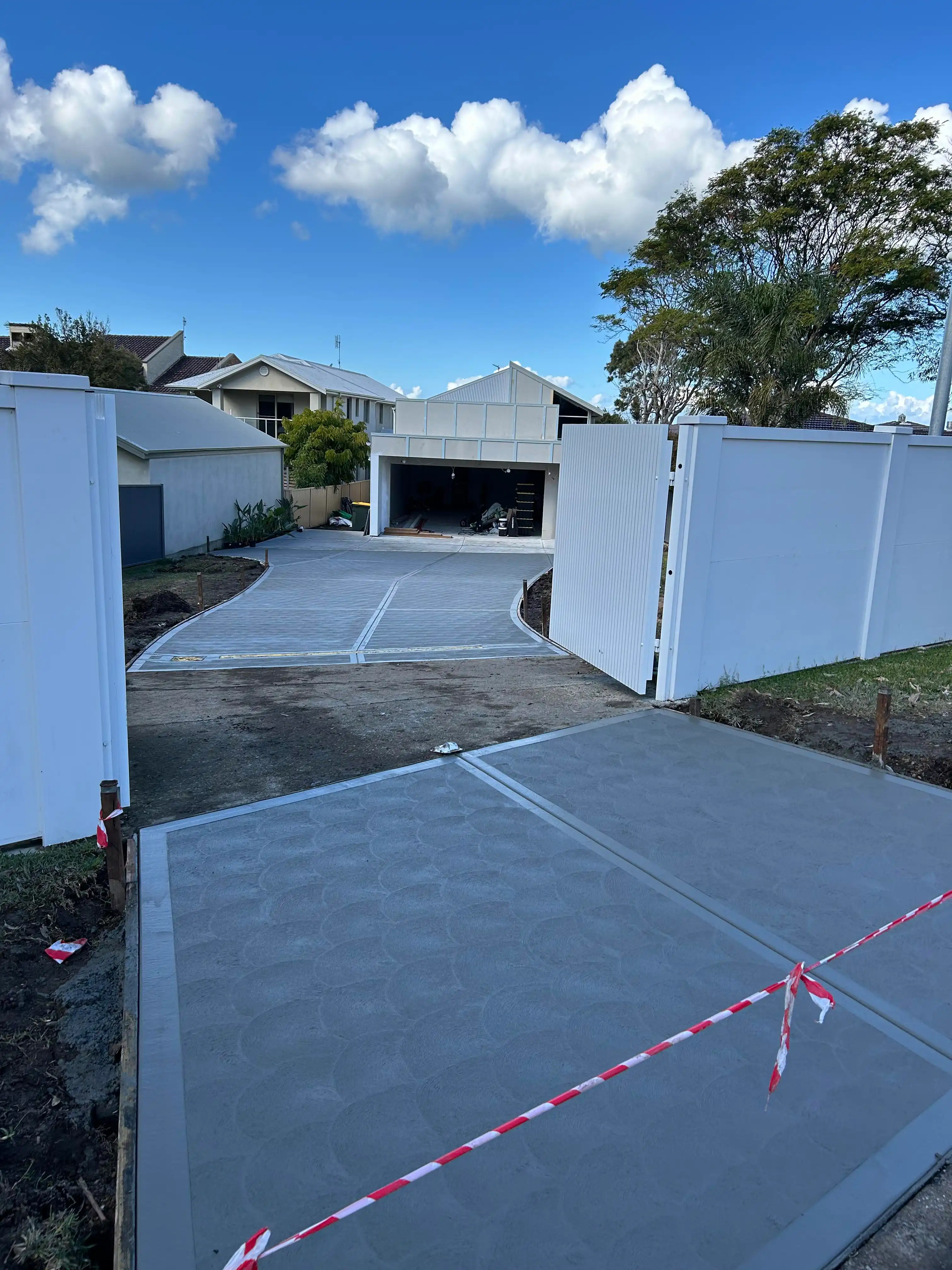 Completed concrete project